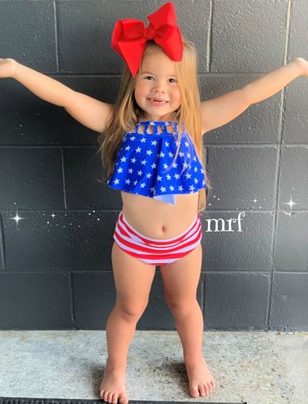 MOM Swimsuit Red White Blue