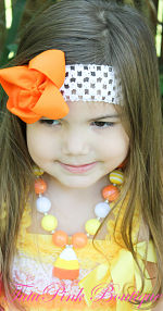 Chunky Necklace Candy Corn