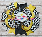 Hair Bow Boutique Stacked Steelers