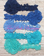 Headband Lace Navy Blue, Royal Blue, Blue, Turquoise, Teal