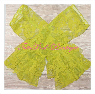 Leg Warmers Vintage Lace Lime Green
