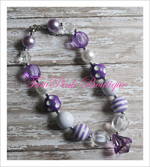 Chunky Necklace Precious in Purple Petite Series
