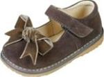 TutuPink Brown Bow Top Mary Jane Style Non Squeaky Shoe